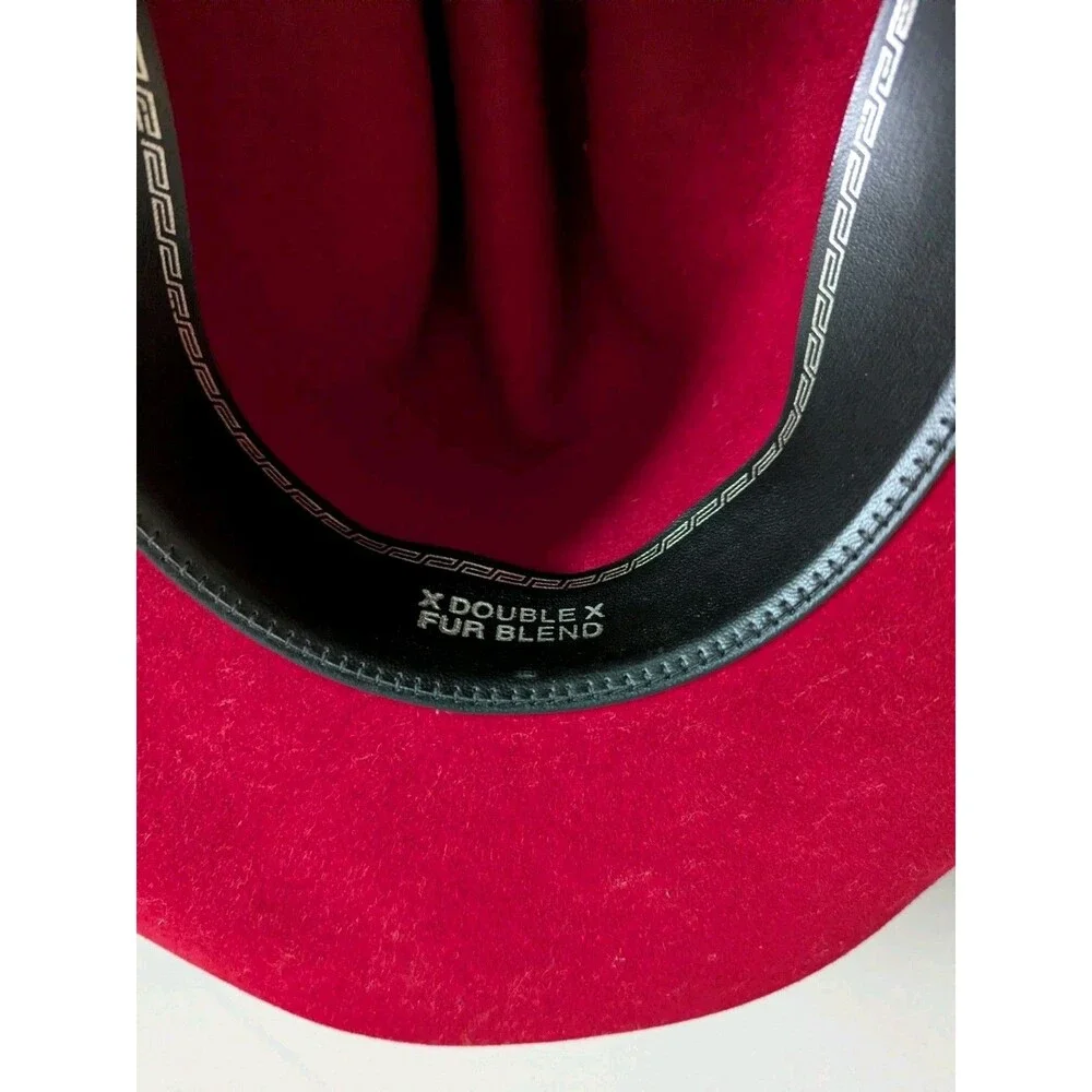 Vintage Bailey Cowboy Hat Double Fur Blend Red Size 6 7/8 Western USA Made GUC
